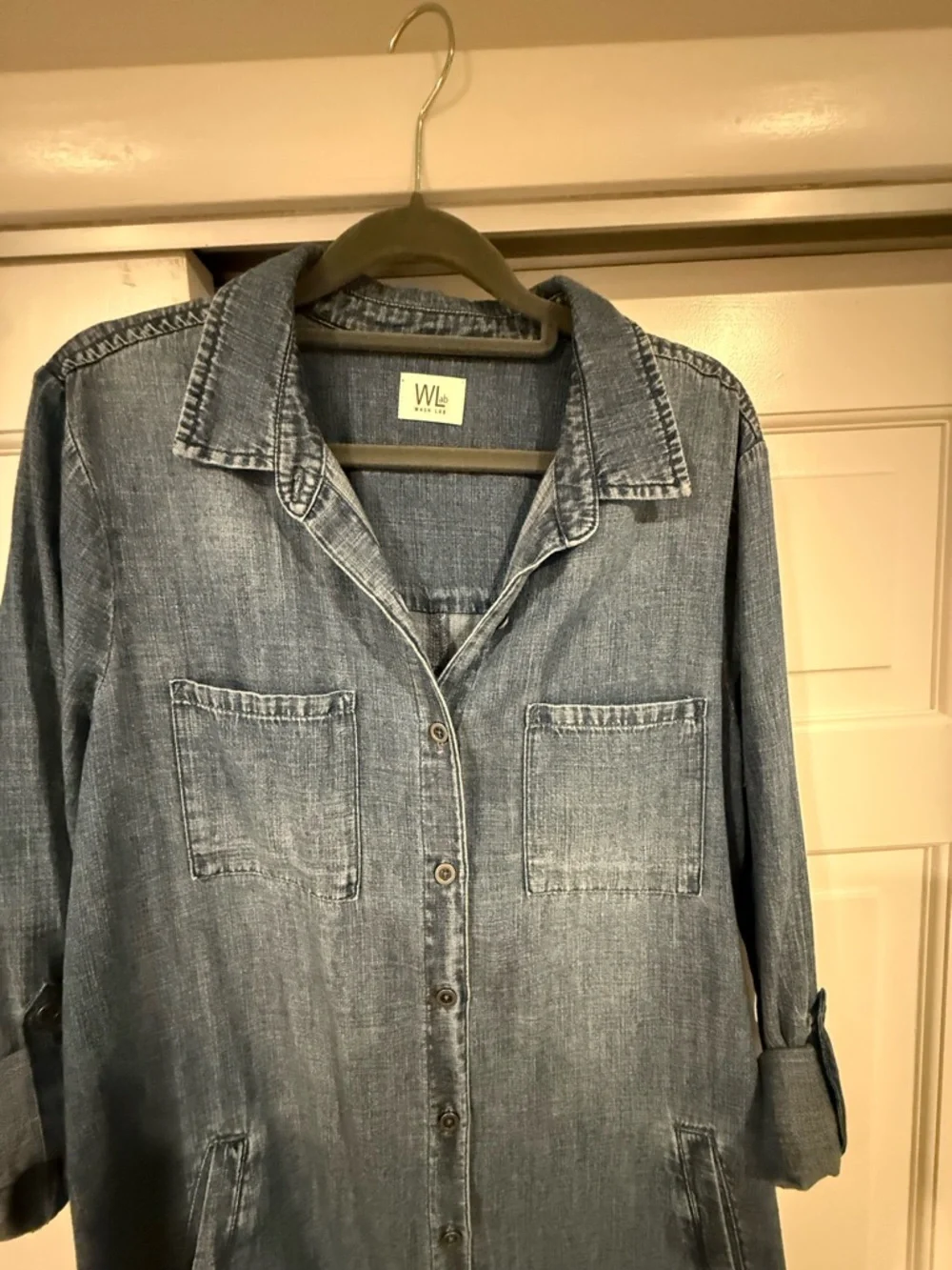 Wash Lab Denim Chill Out Shirtdress - Picture 3 of 5